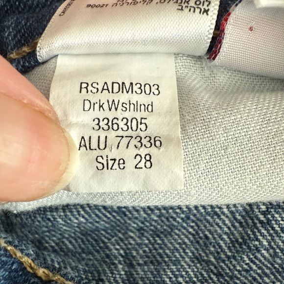 American Apparel Women's Denim High-Waist Cuff Short medium wash size 28 - Picture 10 of 11